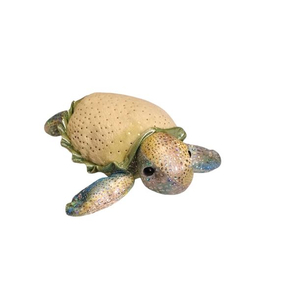 Aurora Other - Aurora Sea Turtle Plush Sparkle Shimmer Stuffed Animal Toy Green Blue 7in